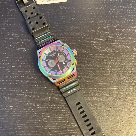 Diesel Men's Timeframe Chronograph Black Silicone MultiColor Watch - Picture 3 of 5